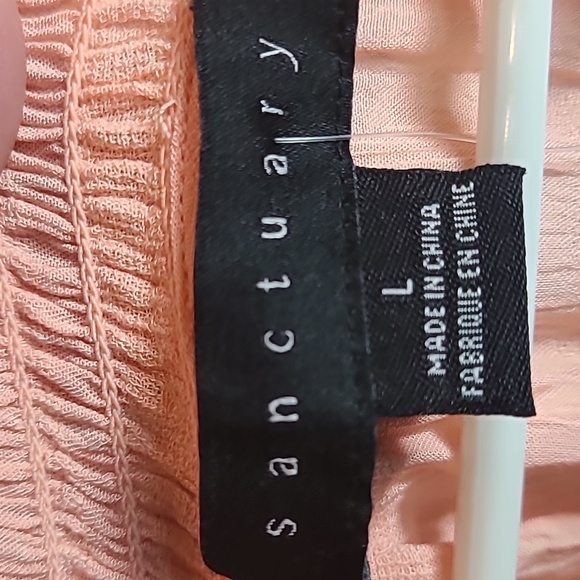 Sanctuary Blouse Size large Peach Long Sleeves Jet Setter - Picture 2 of 5